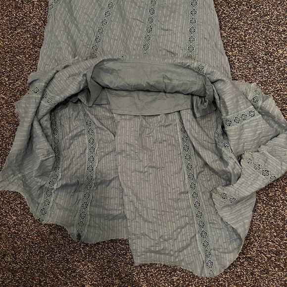 Free People Bella Mint Blue Boho One Shoulder Maxi Dress Size S Festival - Picture 12 of 15